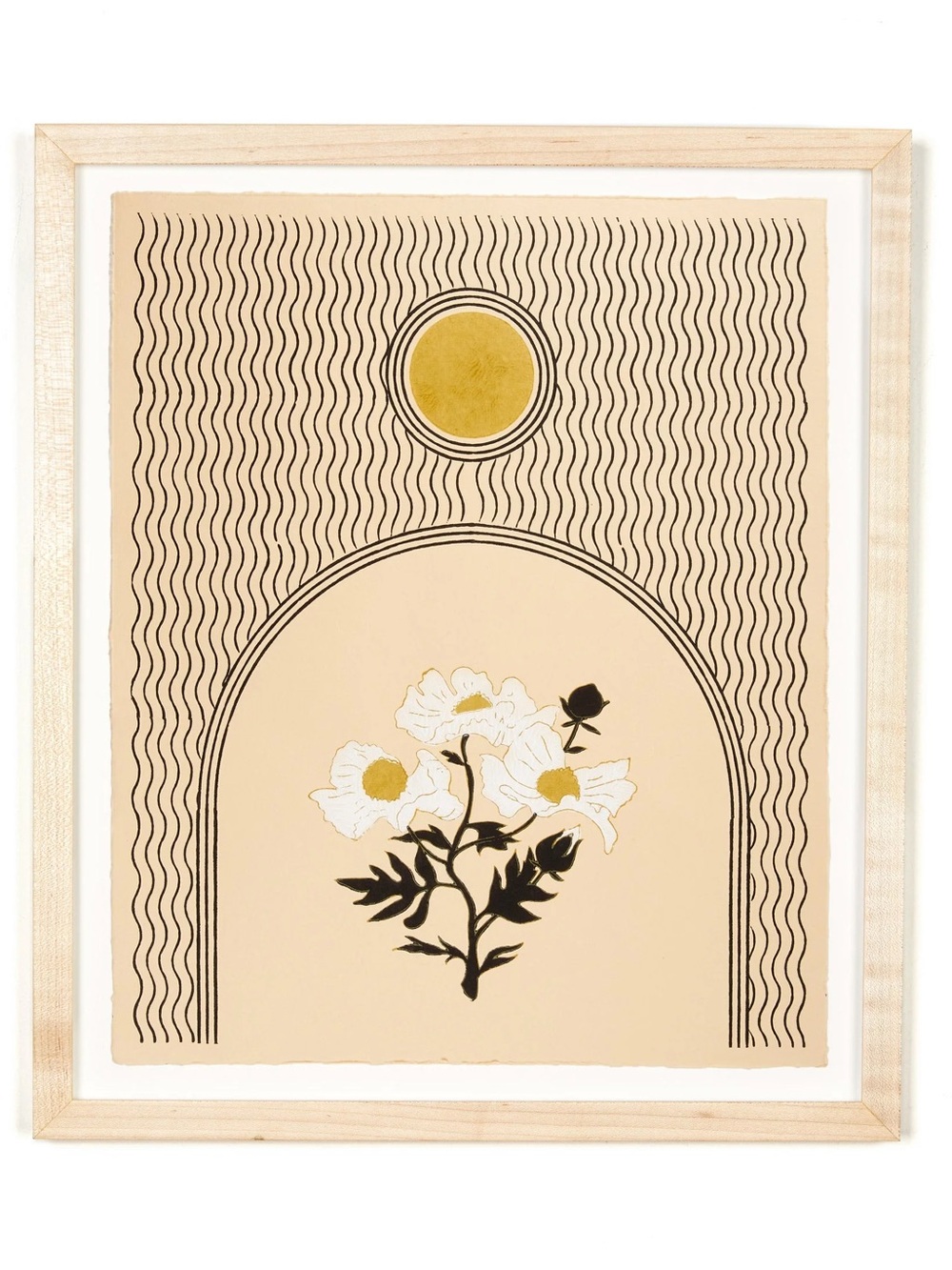 Block Shop Arch Poppies Unframed Woodblock Print